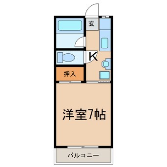 間取図 コーポ幸（高蔵寺町）