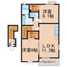 アリーヴィオⅡ 2LDKの間取り
