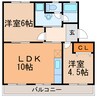 シルエ柏原 2LDKの間取り