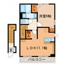 ラ・シュー・エズカ 1LDKの間取り