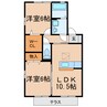 シャルマン（勝川町２） 2LDKの間取り