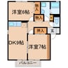 シャインハイツ 2DKの間取り