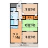 リバティーフォレスト 3DKの間取り