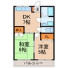 長谷川産業ビル 2DKの間取り