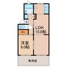 コーポ春日 1LDKの間取り
