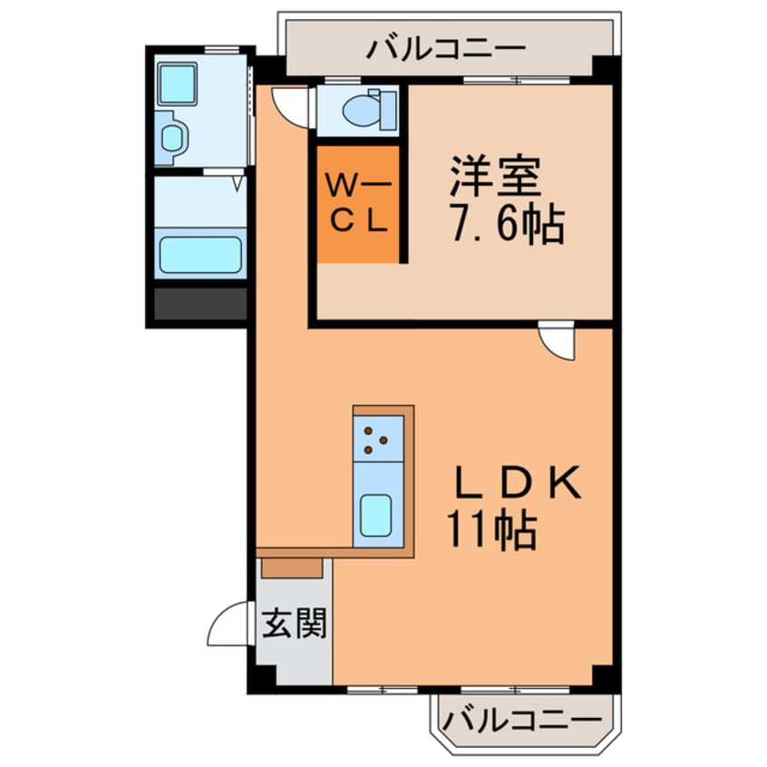 間取図 カーサエンショウ