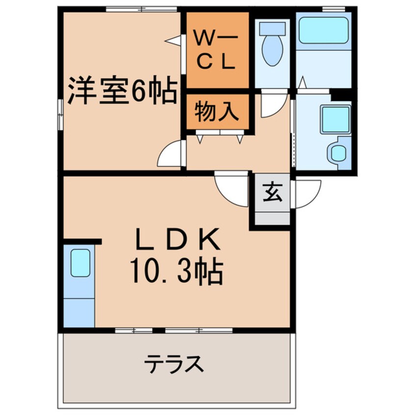 間取図 ピアチェーレＫ　Ａ棟