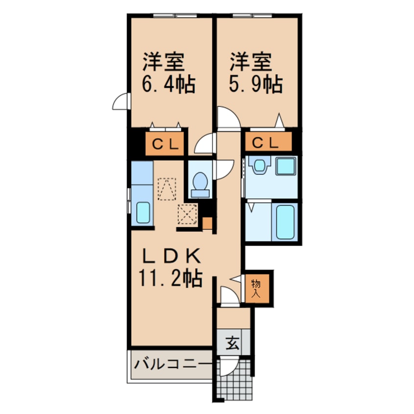 間取図 ウィンズⅡＢ