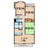 サンライズ中野 3LDKの間取り