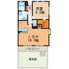 ジュネス徳望 1LDKの間取り