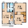 プリムローズⅡ 2LDKの間取り