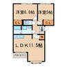 エレガンス新栄 2LDKの間取り