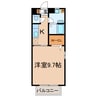 アムール丸山 1Kの間取り