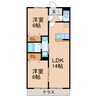 メゾン　グランジュテ 2LDKの間取り