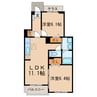 サン　ラフィーネ 2LDKの間取り
