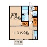 アヴニール大手 1LDKの間取り