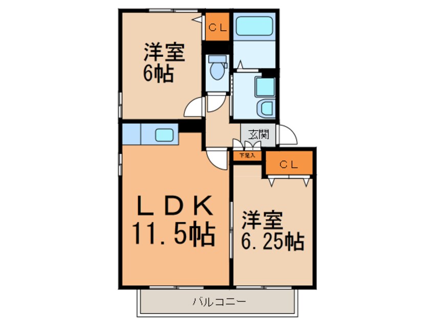 間取図 アドヴァンス（稲口町）