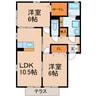 アムール（小野町） 2LDKの間取り