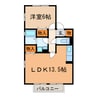 サン・フィールド 1LDKの間取り