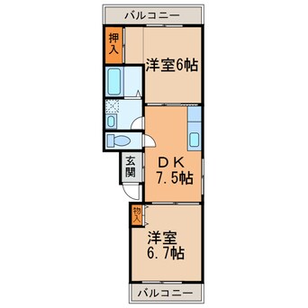 間取図 プレストンズ中惣