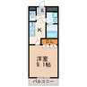 プレミス　エムワン 1Kの間取り