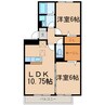 アミスターＡ 2LDKの間取り