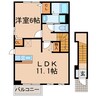 Ｍ’Ｓヴェルジェ 1LDKの間取り