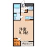 レオネクストツインクルしだみ 1Rの間取り