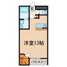 レオネクストツインクルしだみ 1Rの間取り