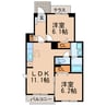 Belle fleur 2LDKの間取り
