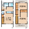 Style3 2LDKの間取り