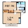 ドミールヤマト 1LDKの間取り