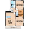 リヴィエール（妙慶町） 2LDKの間取り