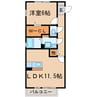 プロシード下条 1LDKの間取り