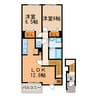 ユニゾンⅡ 2LDKの間取り