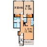 ユニゾンⅡ 2LDKの間取り