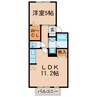 エトワール白沢 1LDKの間取り