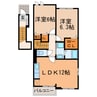 バロンドールⅢ 2LDKの間取り