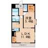 弥栄 1LDKの間取り