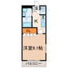 グランディールＵ 1Kの間取り