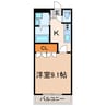 グランディールＵ 1Kの間取り