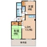 メゾン城土 2LDKの間取り