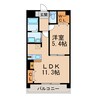メゾン・ド・ソレイユ（下志段味） 1LDKの間取り