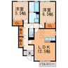 Felicita村前 2LDKの間取り
