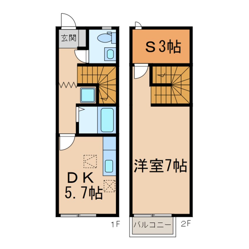 間取図 メゾネット5富士塚