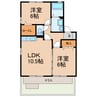 アザレア 2LDKの間取り