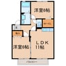 アザレア 2LDKの間取り