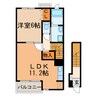 イエローソーワ 1LDKの間取り
