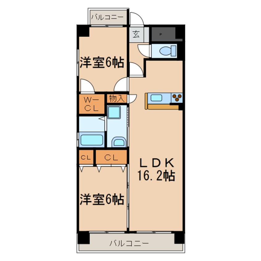 間取図 レージュ川秋