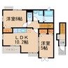 ララ・キャマクタⅠ・Ⅱ 2LDKの間取り